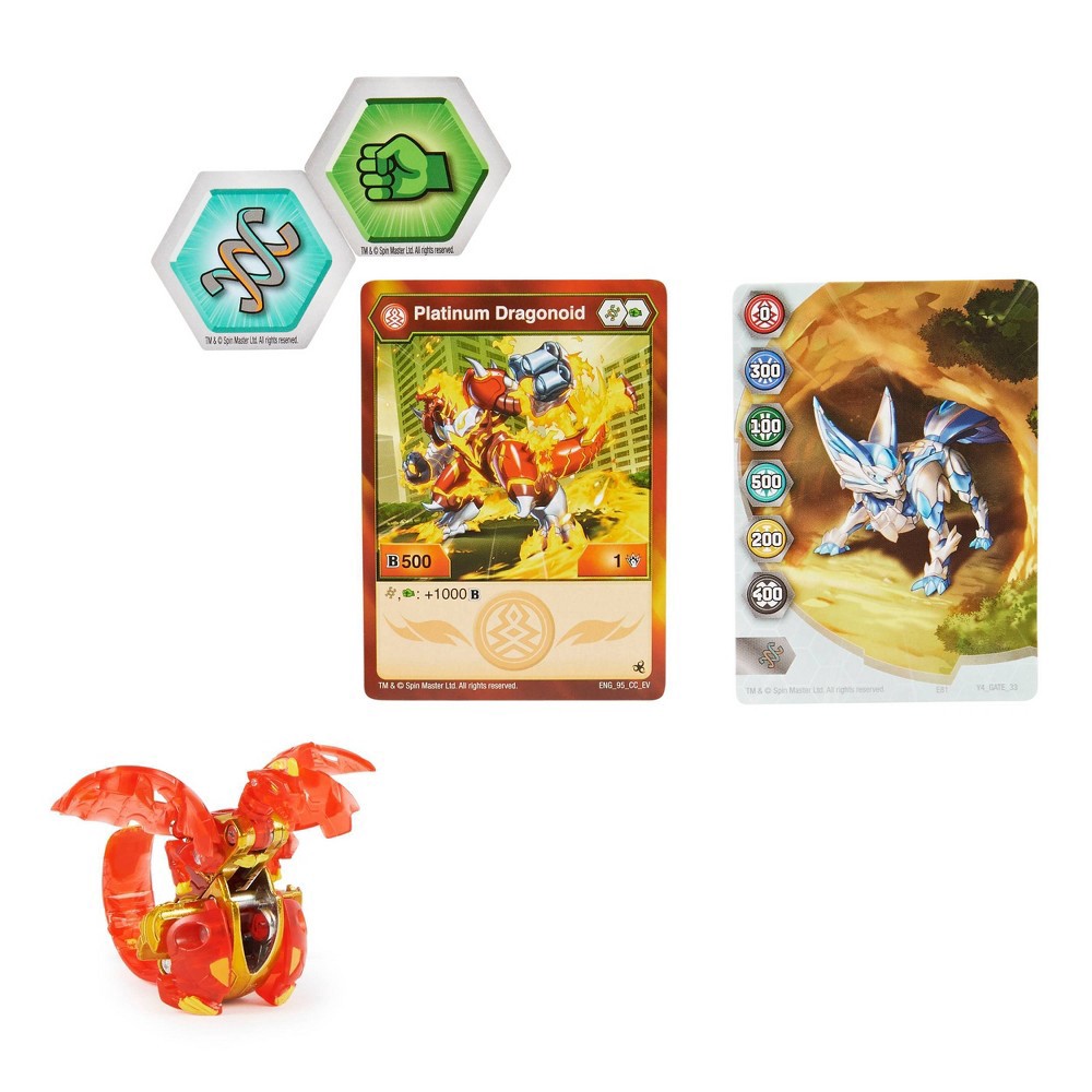 slide 4 of 4, Bakugan Evolutions Platinum Dragonoid (Red), 1 ct