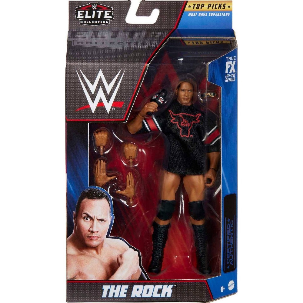 slide 4 of 4, WWE Top Picks Elite Collection The Rock Action Figure, 1 ct