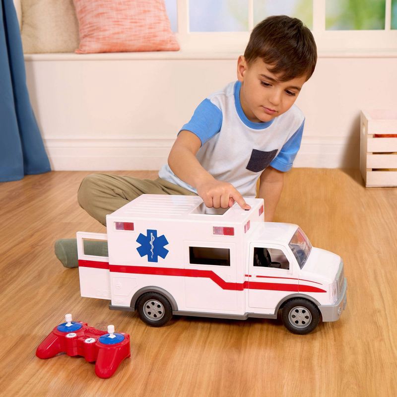 slide 2 of 9, DRIVEN by Battat RC Midrange Ambulance: Remote Control Vehicle for Fine Motor Skills Development, 1 ct