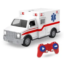 DRIVEN by Battat RC Midrange Ambulance: Remote Control Vehicle for Fine Motor Skills Development