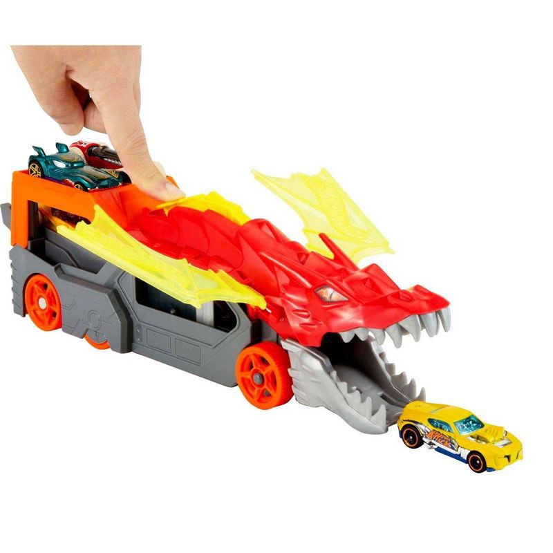 slide 5 of 6, Hot Wheels Dragon Launch Transporter Vehicle, 1 ct