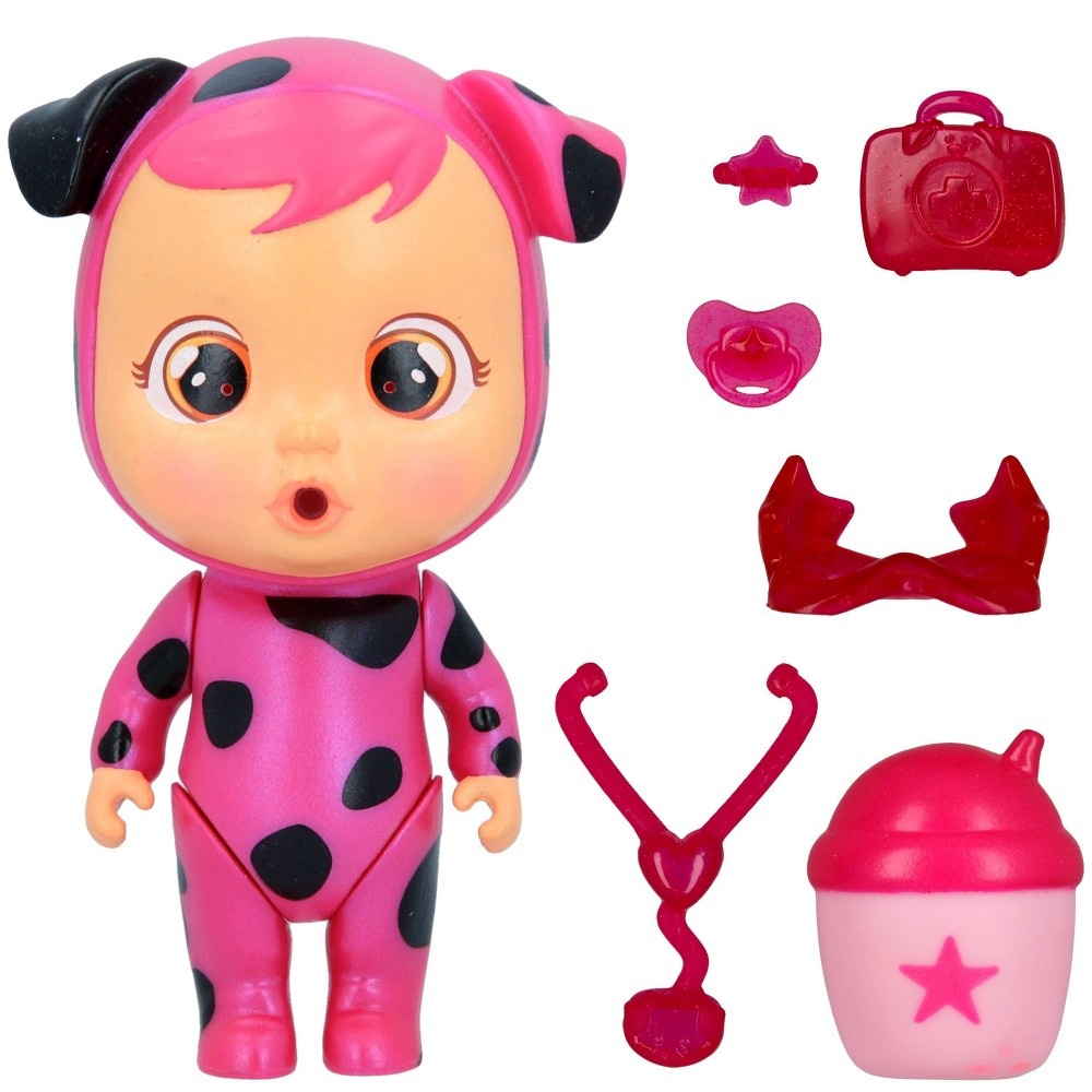slide 3 of 9, Cry Babies Magic Tears Metallic Pink Baby Doll, 1 ct