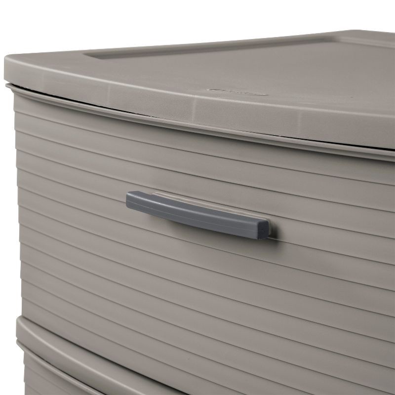 slide 4 of 7, 3 Drawer Wide Tower Dark Gray - Brightroom™: Plastic Storage Drawers, Portable Universal Storage, No Assembly Required, 1 ct