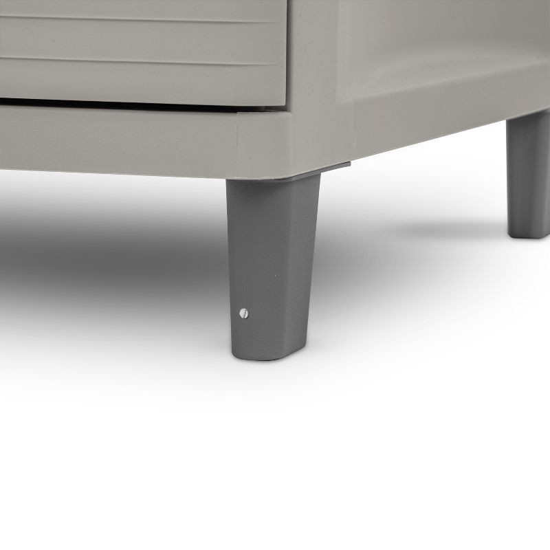 slide 5 of 6, 3 Drawer Storage Cabinet Gray - Brightroom™: Plastic Utility Storage Drawers, Universal Organization, No Assembly Required, 1 ct