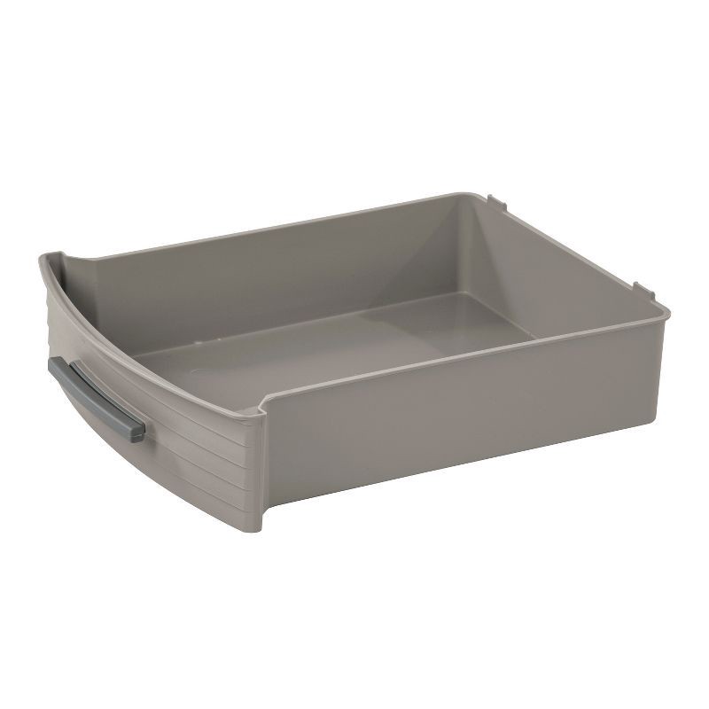 slide 7 of 9, 4 Drawer Weave Tower Dark Gray - Brightroom™: Plastic Storage Organizer, Portable Utility Drawers, Universal Storage, 1 ct