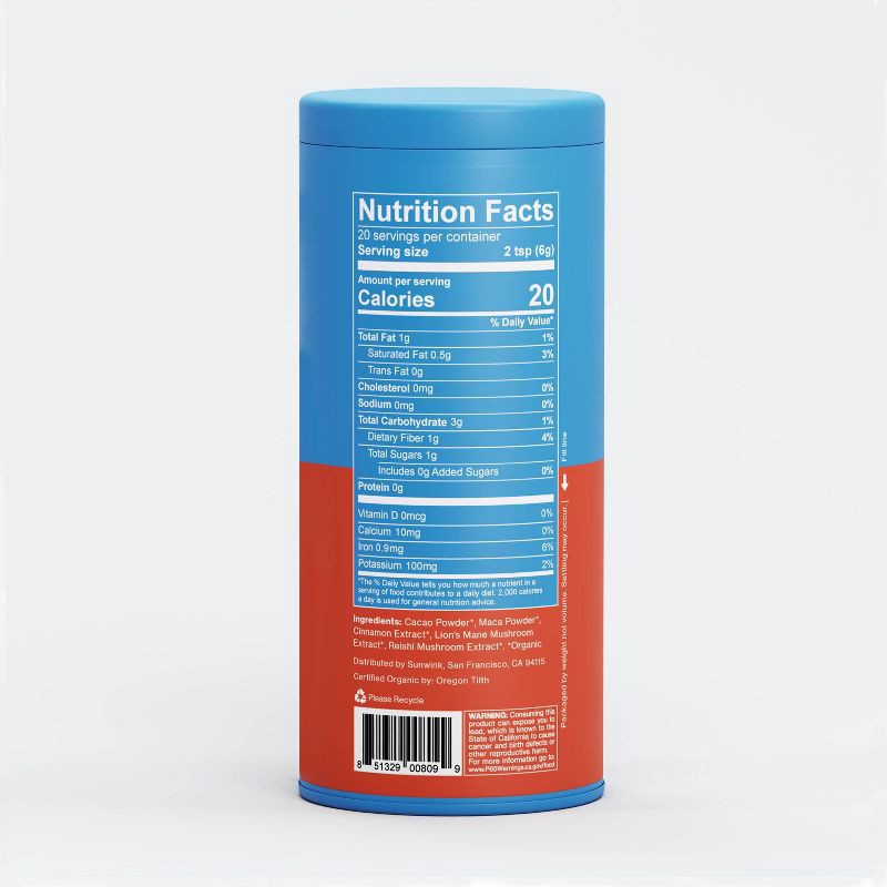 slide 6 of 9, Sunwink Cacao Clarity Vegan Superfood Mix - 4.2oz, 4.2 oz