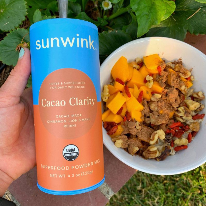 slide 8 of 9, Sunwink Cacao Clarity Vegan Superfood Mix - 4.2oz, 4.2 oz