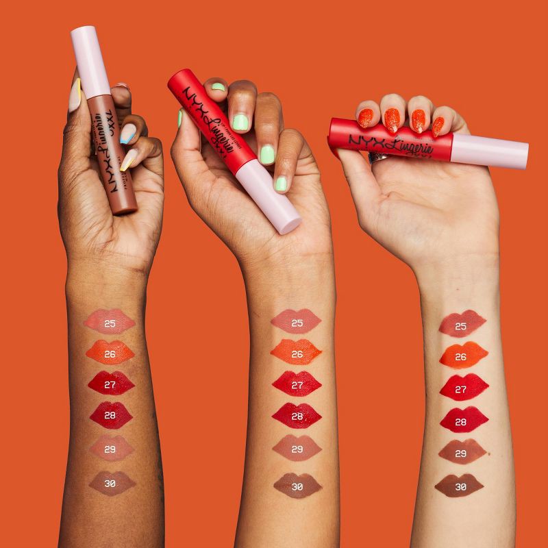 slide 5 of 7, NYX Professional Makeup Lip Lingerie XXL Smooth Matte Liquid Lipstick - 16hr Longwear - 25 Candela Babe - 0.13 fl oz, 0.13 fl oz