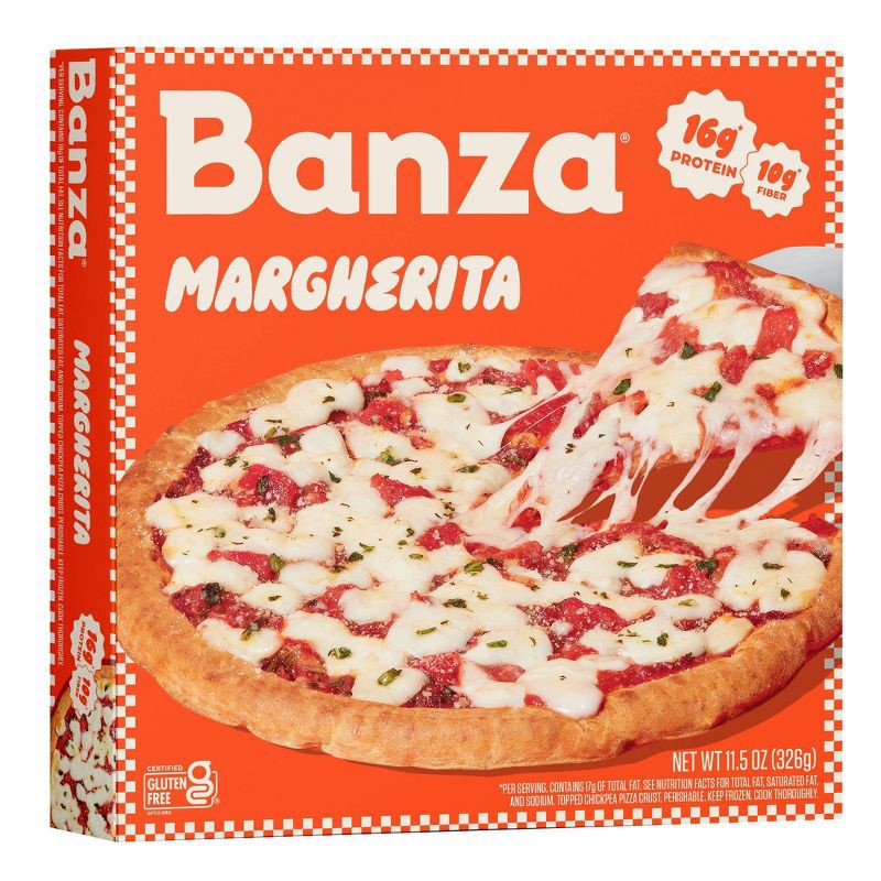 slide 1 of 7, Banza Chickpea Gluten Free Protein Margherita Frozen Pizza - 11.5oz, 11.5 oz