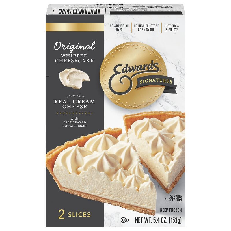 slide 1 of 6, Edwards Singles Frozen Desserts Original Whipped Cheesecake Slices - 5.4oz/2ct, 5.4 oz, 2 ct