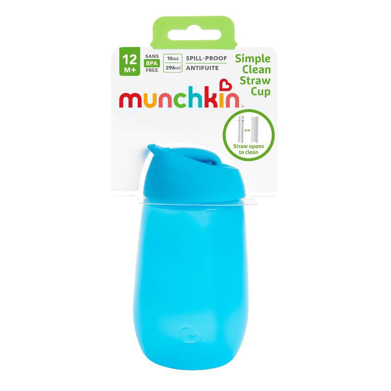 slide 6 of 7, Munchkin Simple Clean Straw Cup - 10oz - Blue, 10 oz