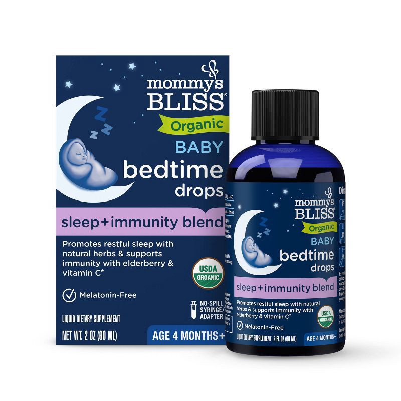 slide 1 of 9, Mommy's Bliss Organic Baby Bedtime Drops + Immunity Support - 2 fl oz, 2 fl oz