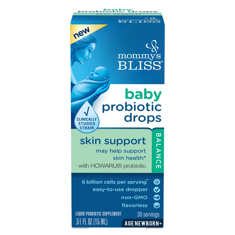 slide 2 of 6, Mommy's Bliss Baby Probiotic Drops Skin Support - 0.5 fl oz, 0.5 fl oz