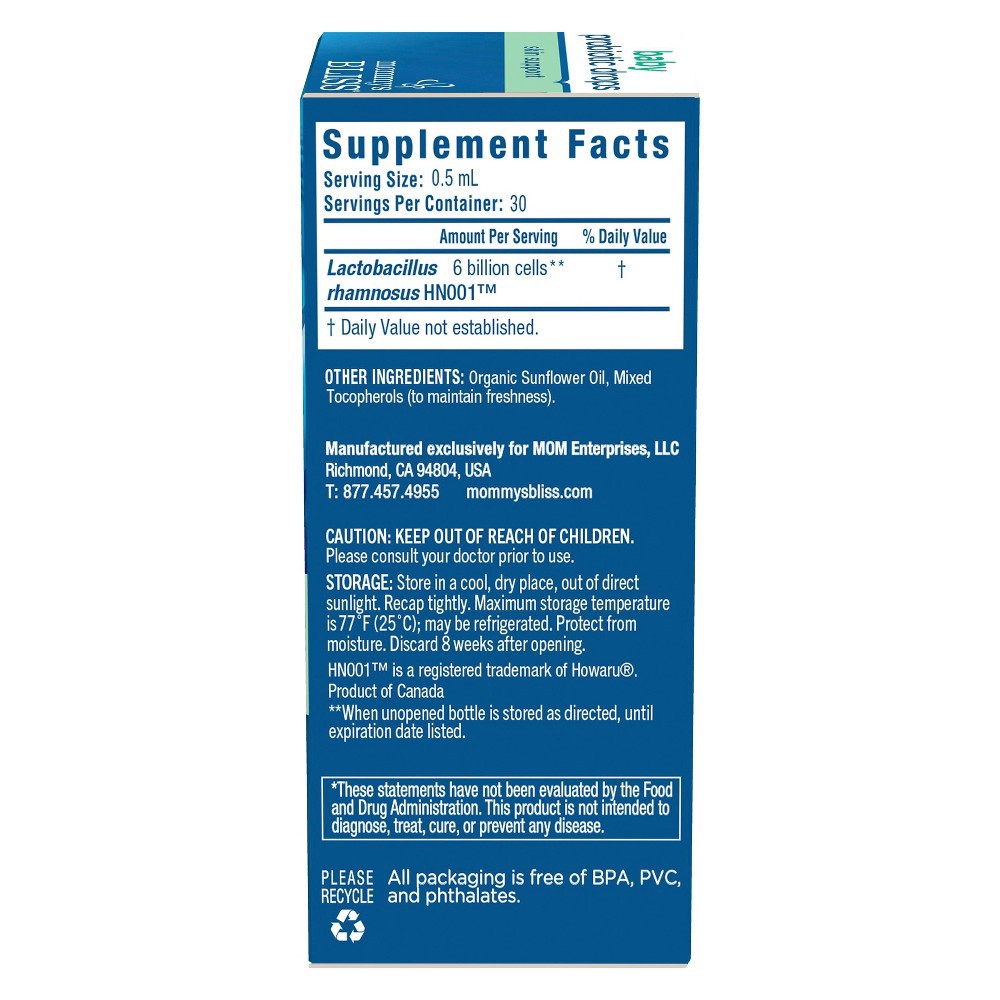slide 3 of 6, Mommy's Bliss Baby Probiotic Drops Skin Support - 0.5 fl oz, 0.5 fl oz