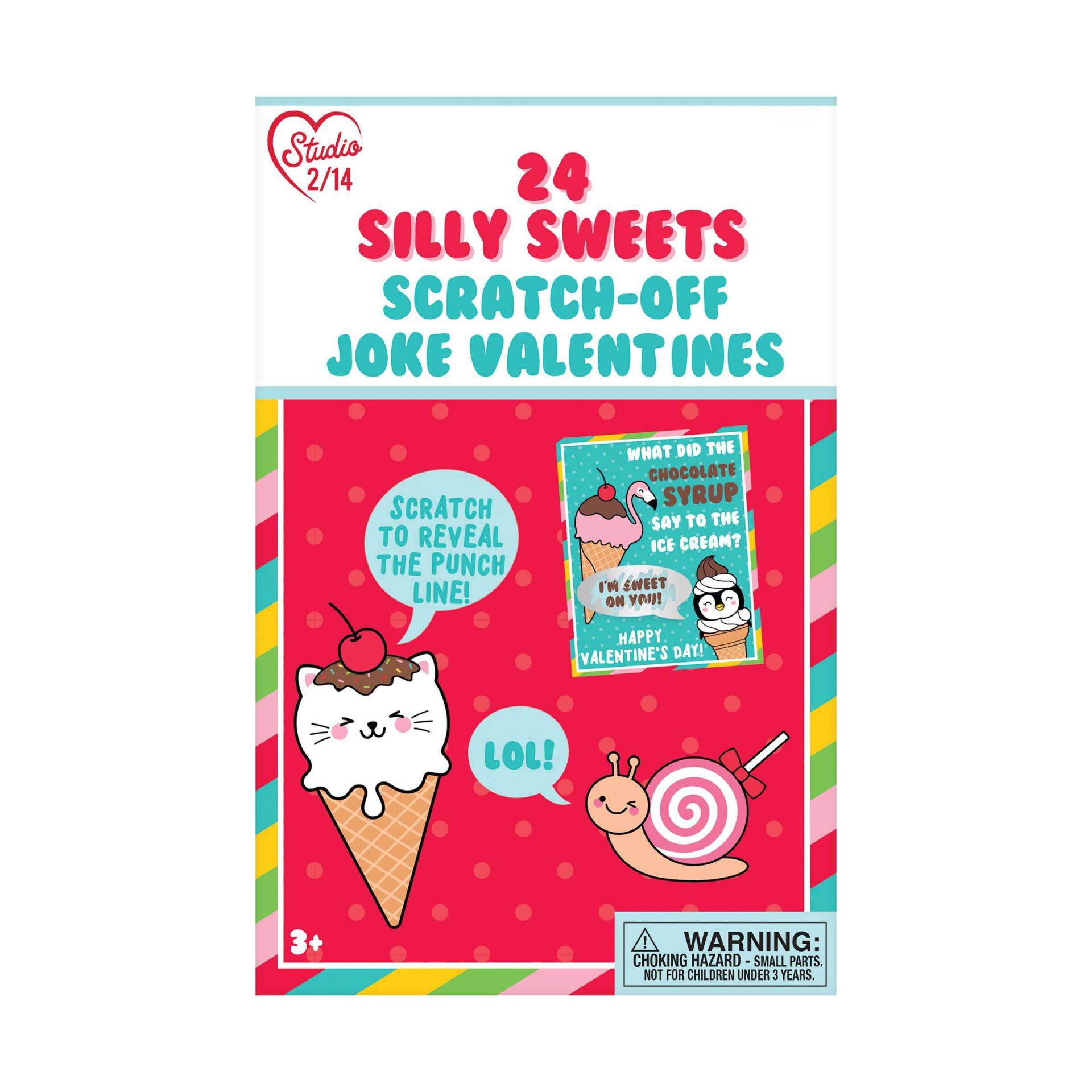 slide 1 of 1, Paper Magic Scratch Off Jokes Valentine's Day Kids Exchange Cards, 24 ct