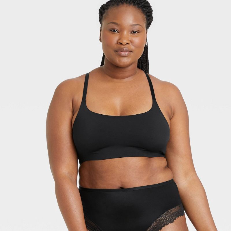 slide 2 of 5, Women's Signature Smooth Bralette - Auden™ Black M, 1 ct