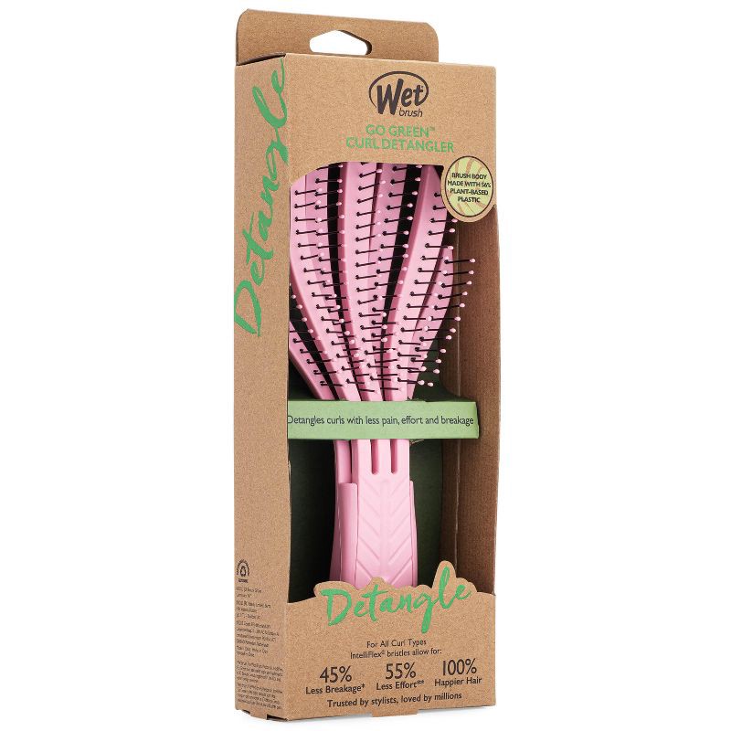 slide 6 of 9, Wet Brush Go Green Curly Detangling Hair Brush - Pink, 1 ct