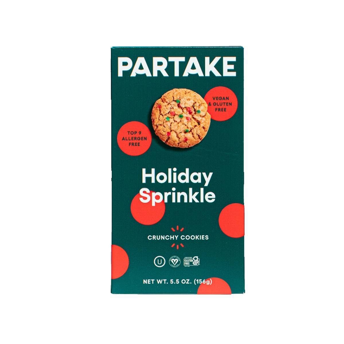slide 1 of 8, Partake Sprinkle Holiday Cookie - 5.5oz, 5.5 oz