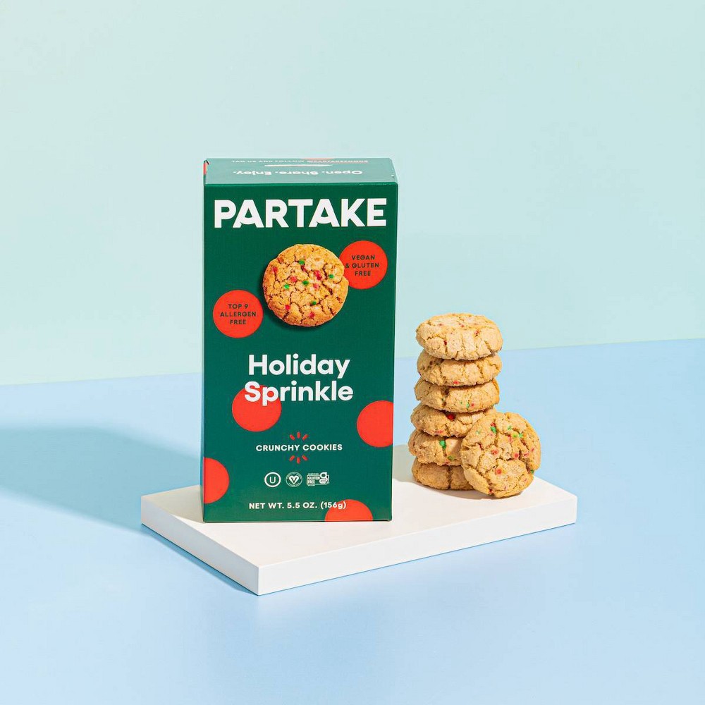 slide 3 of 8, Partake Sprinkle Holiday Cookie - 5.5oz, 5.5 oz