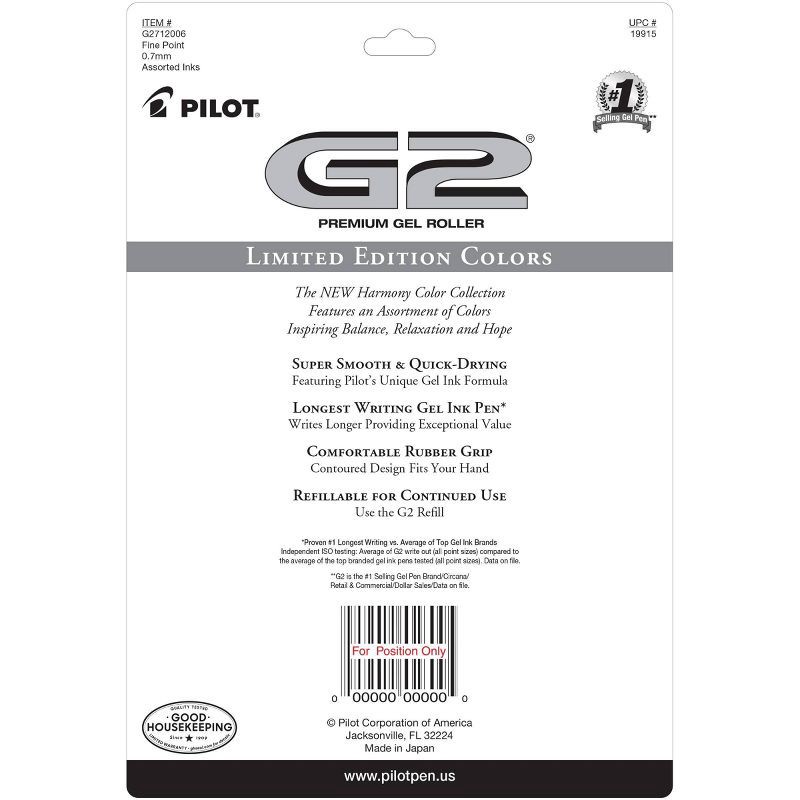slide 6 of 6, G2 Gel Pilot 12pk G2 Limited Edition Harmony Collection Gel Pens Fine Point 0.7mm Assorted Inks, 12 ct