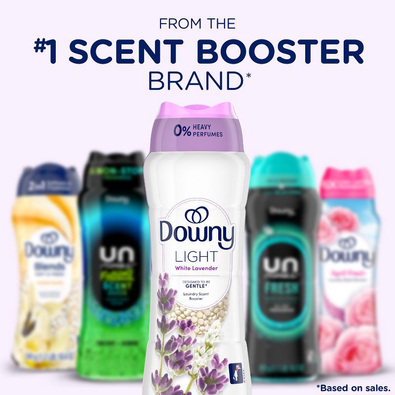slide 8 of 11, Downy Light White Lavender Laundry Scent Booster Beads for Washer with No Heavy Perfumes - 24oz, 24 oz
