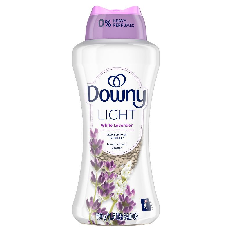 slide 9 of 11, Downy Light White Lavender Laundry Scent Booster Beads for Washer with No Heavy Perfumes - 24oz, 24 oz