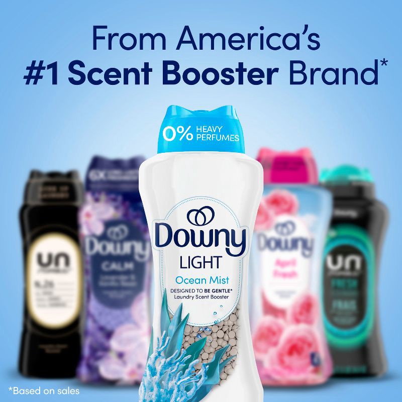 slide 10 of 13, Downy Ocean Mist Light In-Wash Laundry Scent Booster Beads - 24oz, 24 oz