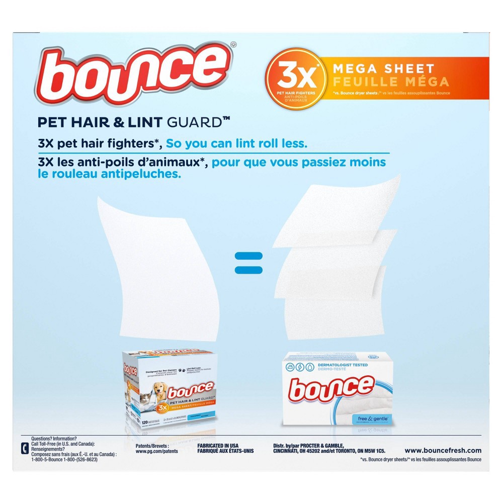 slide 2 of 8, Bounce Dryer Sheets and Balls Bounce Pet - 160ct, 160 ct