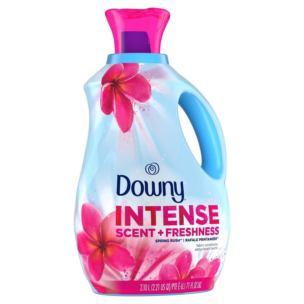 slide 3 of 6, Downy Intense Spring Rush Scent + Freshness Scent-Boosting Liquid Fabric Softener - 71 fl oz, 71 fl oz