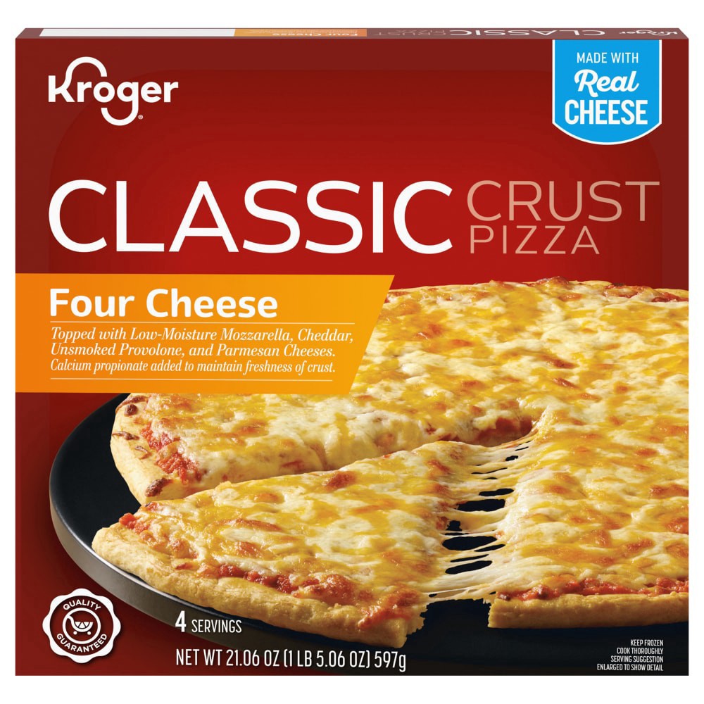 slide 1 of 4, Kroger® Classic Cheese Pizza, 21.06 oz