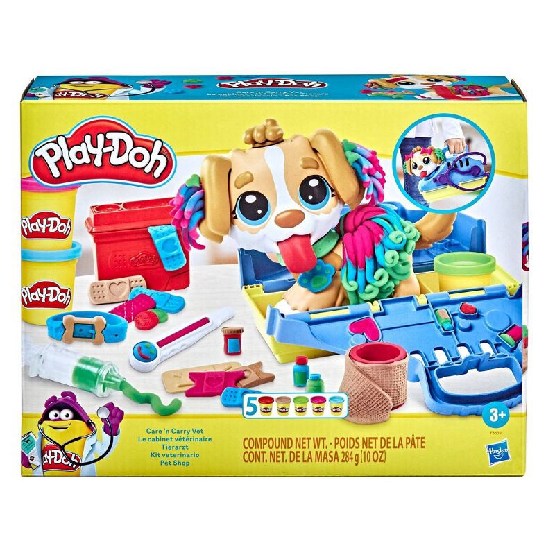 slide 1 of 9, Play-Doh Care 'N Carry Vet Playset - 15pc, 15 ct