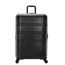 American Tourister Vital Hardside Large Checked Spinner Suitcase - Blackout: Retractable Handle, 4 Wheels