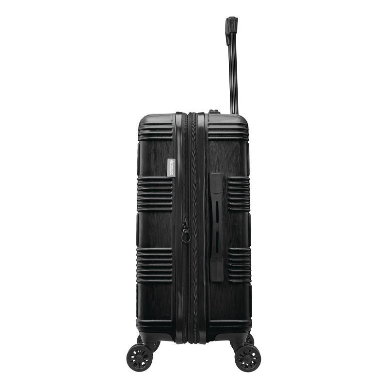 slide 3 of 10, American Tourister NXT Checkered Hardside Carry On Spinner Suitcase - Blackout, 1 ct