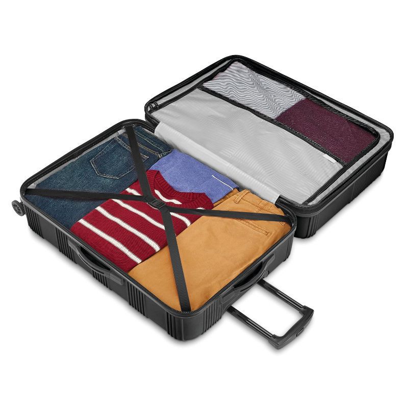 slide 8 of 10, American Tourister NXT Checkered Hardside Carry On Spinner Suitcase - Blackout, 1 ct