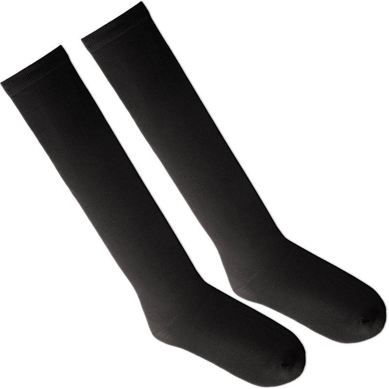 slide 3 of 4, Lewis N. Clark Comfort Compression Socks - Black, 1 ct