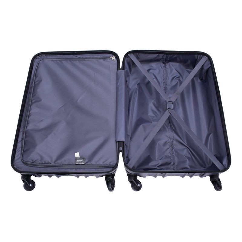 Skyline 3pc Hardside Checked Spinner Luggage Set Navy 3 ct Shipt