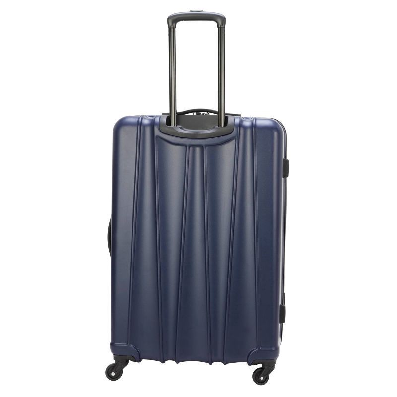 Skyline 3pc Hardside Checked Spinner Luggage Set Navy 3 ct Shipt