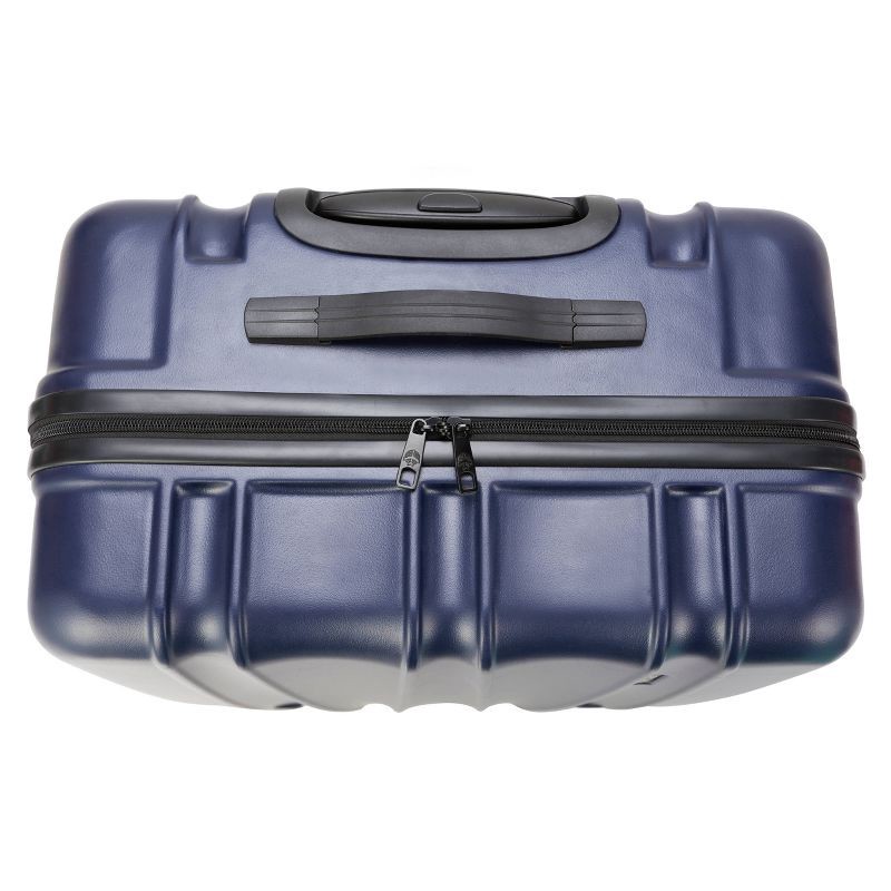 Skyline 3pc Hardside Checked Spinner Luggage Set Navy 3 ct Shipt
