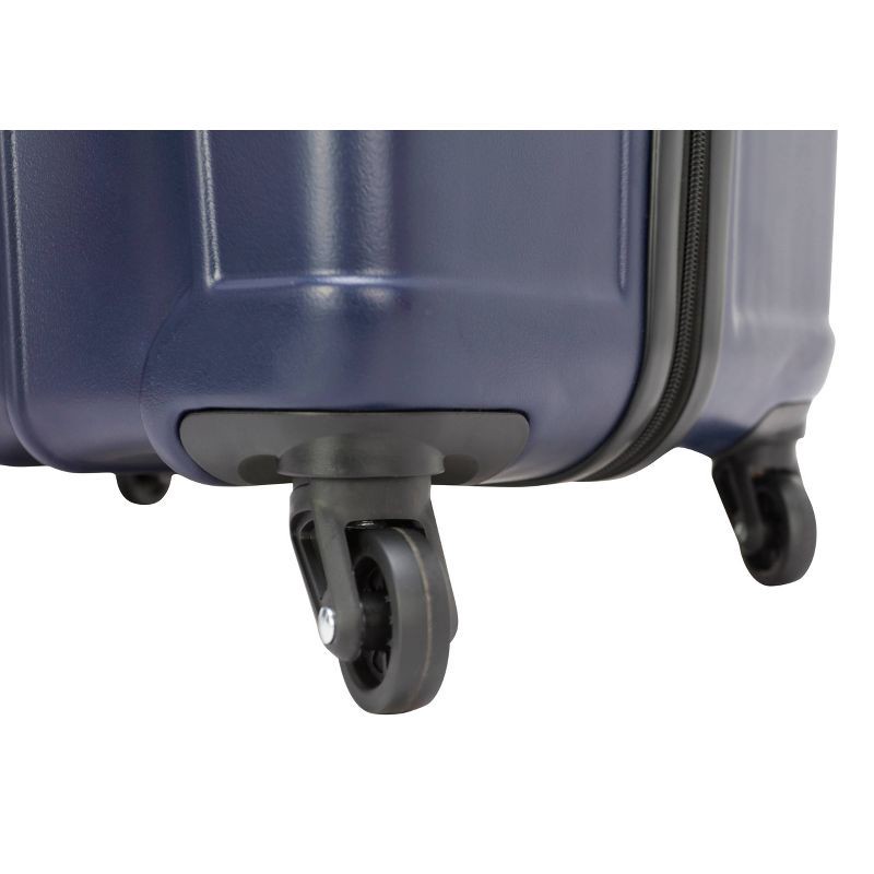 Skyline 3pc Hardside Checked Spinner Luggage Set Navy 3 ct Shipt