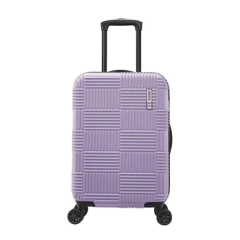 slide 1 of 10, American Tourister NXT Hardside Large Checked Spinner Suitcase - Soft Lilac, 1 ct