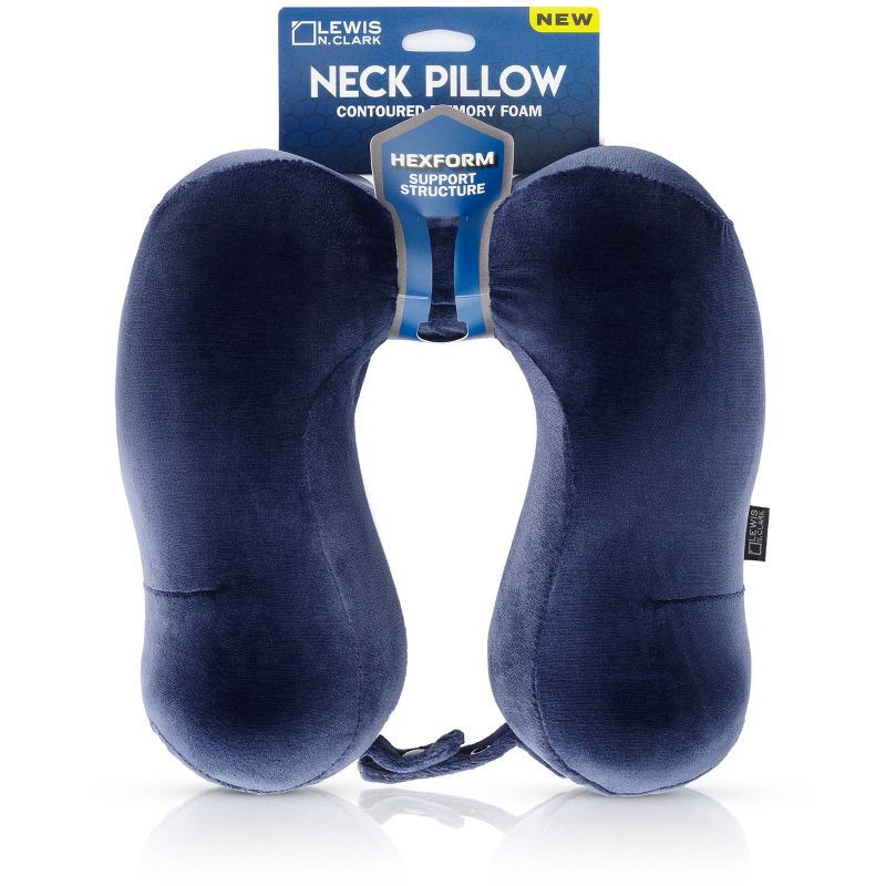 slide 5 of 10, Lewis N. Clark HexForm Neck Support Pillow - Navy, 1 ct