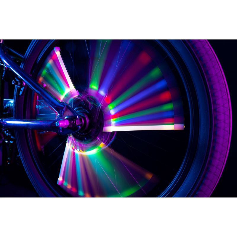 slide 3 of 10, Brightz Spin Morphing Bicycle Spoke Tubes LED Light: Silicone & ABS Material, 20-Hour Battery, 1 ct