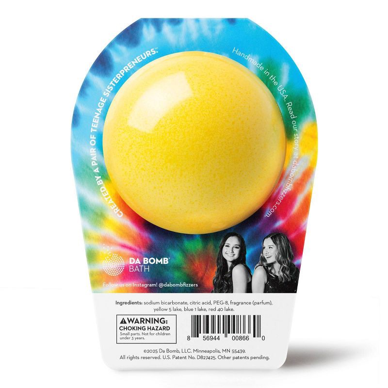 slide 2 of 4, Da Bomb Bath Fizzers Tie-Dye Yellow Bath Bomb - 6.5oz, 6.5 oz