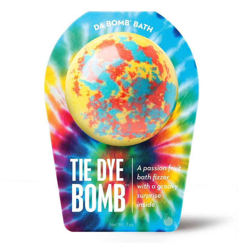 slide 1 of 4, Da Bomb Bath Fizzers Tie-Dye Yellow Bath Bomb - 7oz, 7 oz