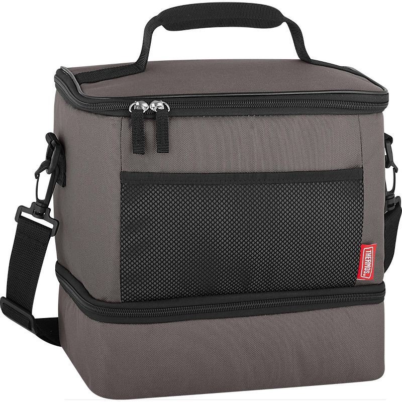 slide 2 of 9, Thermos 12 Can Dual Lunch Bag - Gray, 12 ct