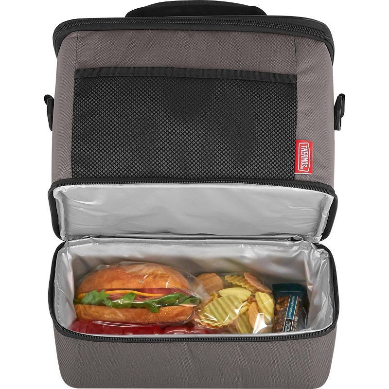 slide 9 of 9, Thermos 12 Can Dual Lunch Bag - Gray, 12 ct