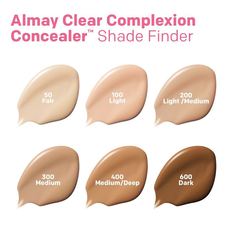 slide 7 of 7, Almay Clear Complexion Concealer - 200 Light/Medium - 0.3 fl oz, 0.3 fl oz