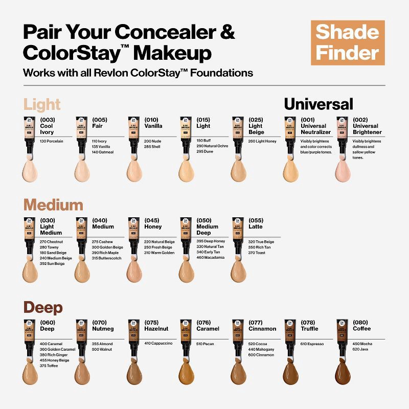 slide 4 of 8, Revlon ColorStay Skin Awaken 5-in-1 Concealer - 050 Medium Deep - 0.27 fl oz, 0.27 fl oz