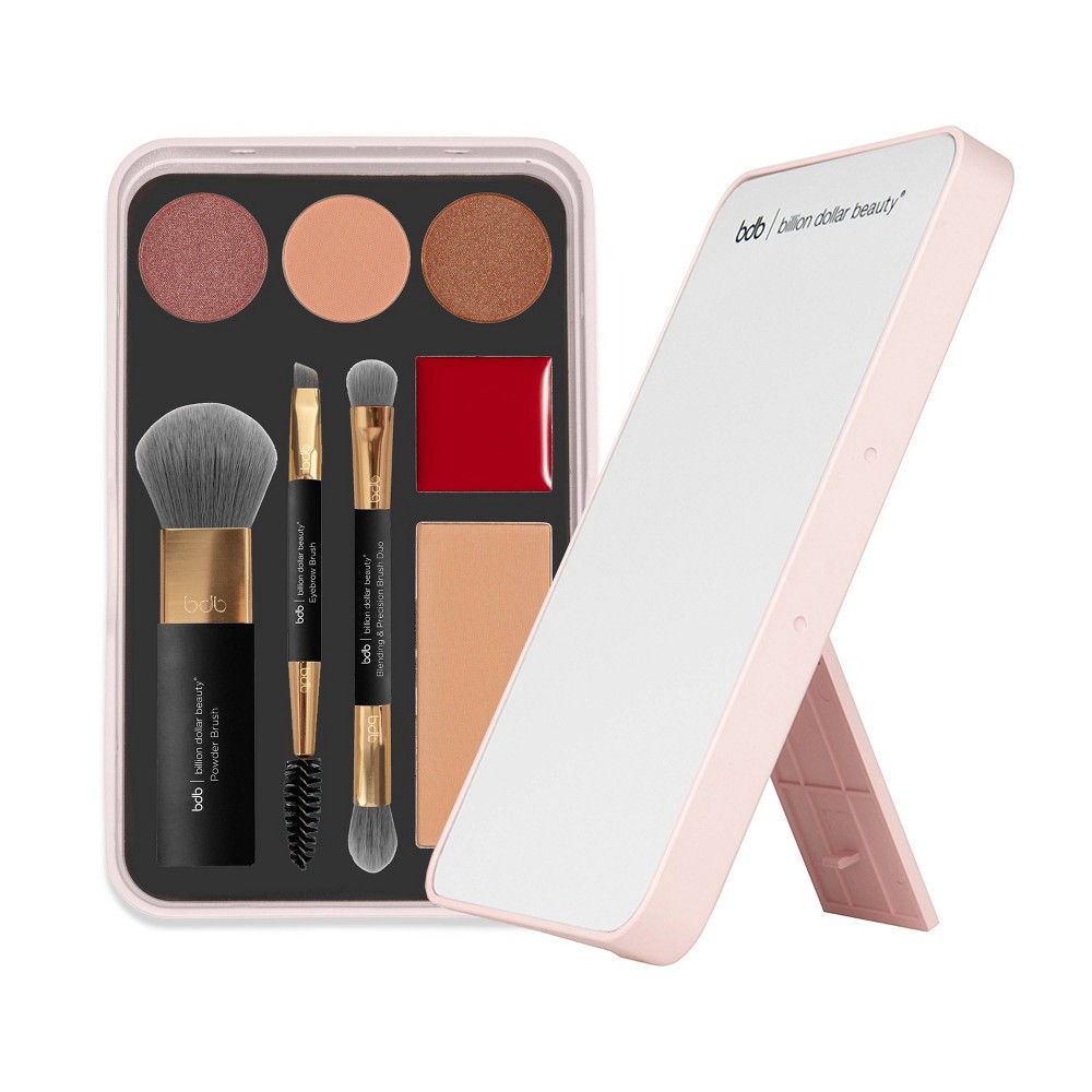 slide 3 of 10, Billion Dollar Beauty Charcoal-Infused Magnetic Brush Set - 3pc with Powder, Eyebrow, & Eyeshadow/Highlighter Brushes, 3 ct