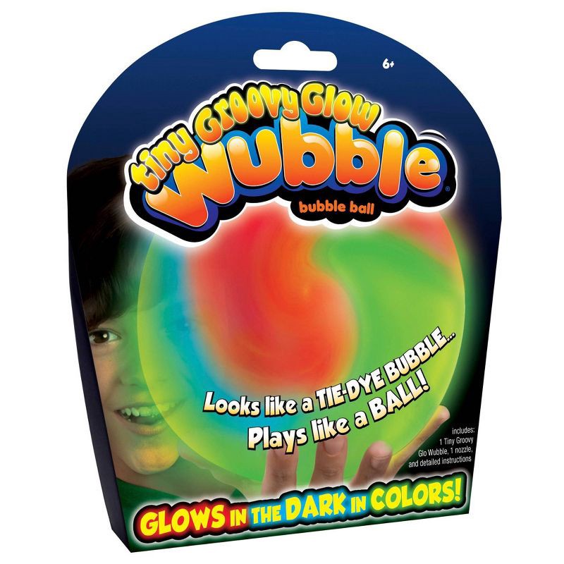 slide 1 of 3, Wubble Tiny Groovy in the Glo: Playground Balls for Ages 6+, 1 ct